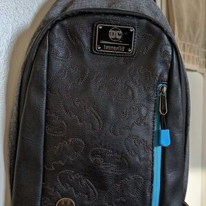 Loungefly Gray and Black Batman Backpack